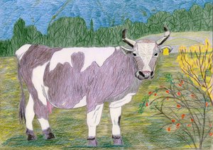 Spotted Cow-græsmark af Viktoriia Saunina