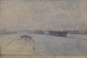 Københavns Havn set fra Kvæsthusgade af Vilhelm Hammershøi