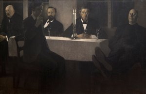 Fem portrætter af Vilhelm Hammershoi