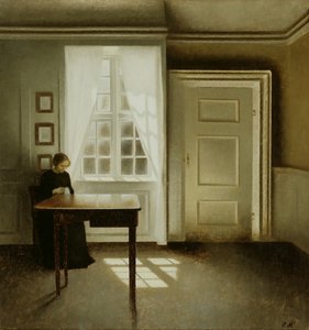 Interiør med en dame, 1901 af Vilhelm Hammershoi