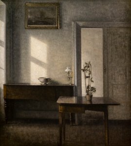 Interiør med blomsterhavn, Bredgade 25 af Vilhelm Hammershoi