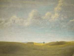 Landskab (udsigt over Refsnæs), detalje af Vilhelm Hammershoi