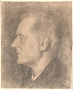 Portræt af Alfred Bramsen, profil m.v. af Vilhelm Hammershøi