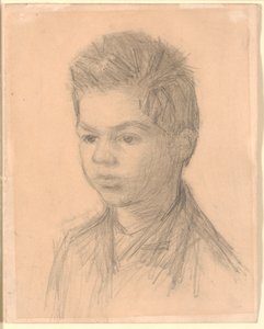 Portræt af Svend Hammershøi, kunstnerens bror af Vilhelm Hammershøi