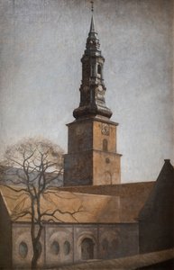 Peterskirken, København af Vilhelm Hammershoi