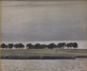 Undersøgelse af solregn, Gentofte Sø af Vilhelm Hammershoi
