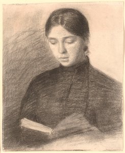 Kunstnerens søster Anna Reading af Vilhelm Hammershøi