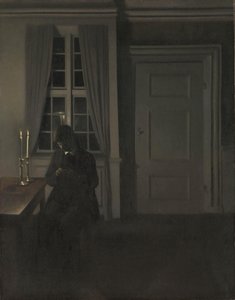 Møntsamleren, 1904 af Vilhelm Hammershoi