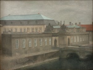 Udsigt over Christiansborg Slot. Sen efterår af Vilhelm Hammershøi