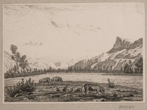 Bjergegn i Tyrol af Vilhelm Kyhn