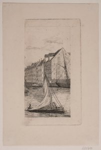 Udenfor Nyhavn Kanal af Vilhelm Kyhn