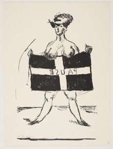 Blad fra "Klingens Kunstnermappe Nr. 2" af Vilhelm Lundstrøm