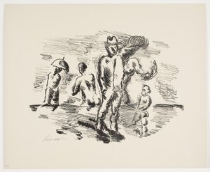 Blad fra "Klingens Kunstnermappe Nr. 2" af Vilhelm Lundstrøm