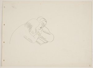 To mennesker læsende af Vilhelm Lundstrøm