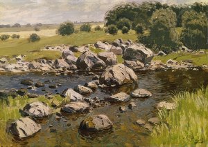 Landskab med sten. Omkring 1910