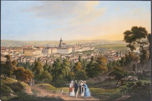 Prags borgdistrikt Hradcany, ca. 1830.