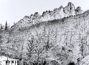 Dolomitterne fra balkonen i Dont Italy 2019 af Vincent Alexander Booth