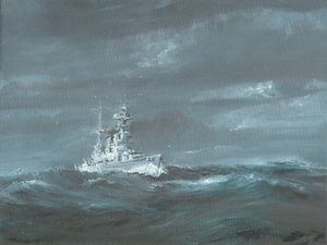 HMS Hood ud for Skotlands kyst 1920