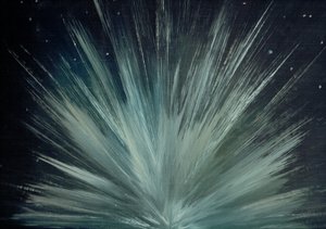 Impact on Miranda, 2016, (akryl på lærred) af Vincent Alexander Booth