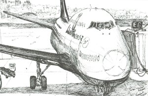 Jumbo Jet i Logan Lufthavn, 2003 af Vincent Alexander Booth