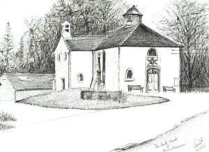Killin & Ardeonaig Parish Church, 2007, (Blæk på papir) af Vincent Alexander Booth
