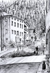 Hovedgade i Dont Italien, 2019 af Vincent Alexander Booth