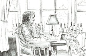 Mand på en pub efter måltid, 2006 af Vincent Alexander Booth