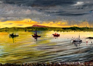 På den hellige ø ved solnedgang, 2007 af Vincent Alexander Booth