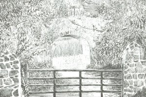 Pathway under archway Isle of Wight, 2012 af Vincent Alexander Booth