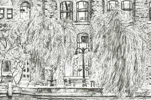 Pitcher and Piano Manchester, 2005, (blæk på papir) af Vincent Alexander Booth