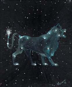 Stjernetegn Leo, 2016, (olie på lærred) af Vincent Alexander Booth