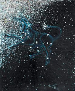 Stjernetegn Taurus, 2016, (olie på lærred) af Vincent Alexander Booth