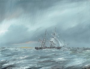 Mary Celeste på drift den 5. december 1872, 2016, af Vincent Alexander Booth