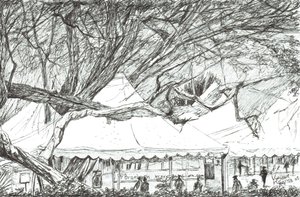 Bryllupstelte ved Lake Nawesha Kenya, 2003 af Vincent Alexander Booth