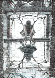 side15, The Castle in the Forest of Findhorn, 2006, (blæk på papir) af Vincent Alexander Booth