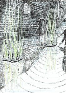 side29, The Castle in the Forest of Findhorn, 2006, (blæk på papir) af Vincent Alexander Booth