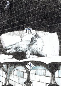 side52, The Castle in the Forest of Findhorn, 2006, (blæk på papir) af Vincent Alexander Booth