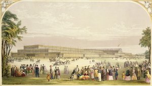 Store udstilling, 1851: udsigt over bygningen designet af Joseph Paxton, arkitekt