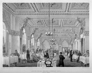 Kafferummet i London Bridge Railway Terminus Hotel, Bermondsey, London, 1860.