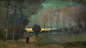 Efterårslandskab om aftenen, 1884. af Vincent van Gogh