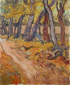 Sti i haven ved asylet i Saint-Rémy, 1889. af Vincent van Gogh