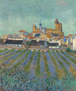 Udsigt over Saintes-Maries-de-la-Mer, 1888. af Vincent van Gogh