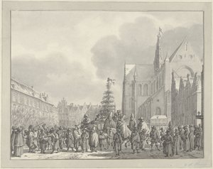 Franskmændenes ankomst på Grote Markt i Haarlem, 1795