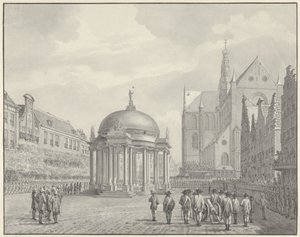 Indsættelsen af ​​regeringsreglementet på Grote Markt i Haarlem, 5. september 1787