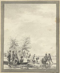 Isunderholdning på Buiten Spaarne nær Haarlem ved Herberg af Vincent Jansz. van der Vinne