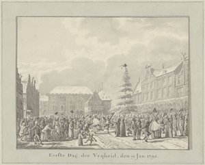 Revolution i Haarlem, 19. januar 1795 Første frihedsdag, den 19. jan. 1791 (titel på objekt)