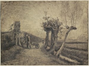 Vejen bag Præstegårdshaven i Nuenen af Vincent van Gogh (signed by artist)