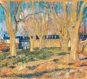 "Avenue of Plate Trees near Arles Station" (Avenue of Plate Trees near Arles Station) Maleri af Vincent van Gogh (1853-1890) 1888 Paris, Rodin Museum af Vincent van Gogh