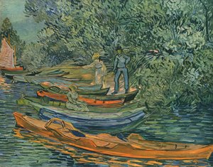 Flodens bred med robåde ved Auvers, 1890, 1947. af Vincent van Gogh