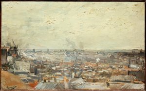 Udsigt over Paris fra Montmartre af Vincent van Gogh